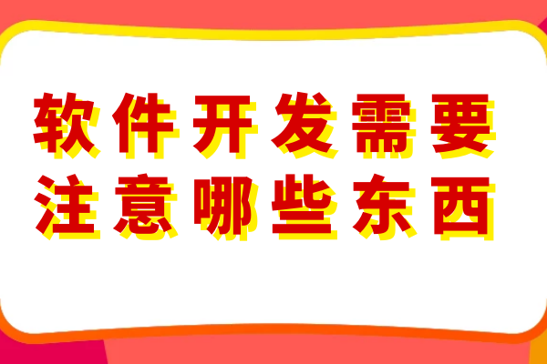 軟件開發(fā)需要注意哪些東西