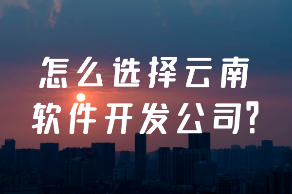 怎么選擇云南軟件開發(fā)公司？